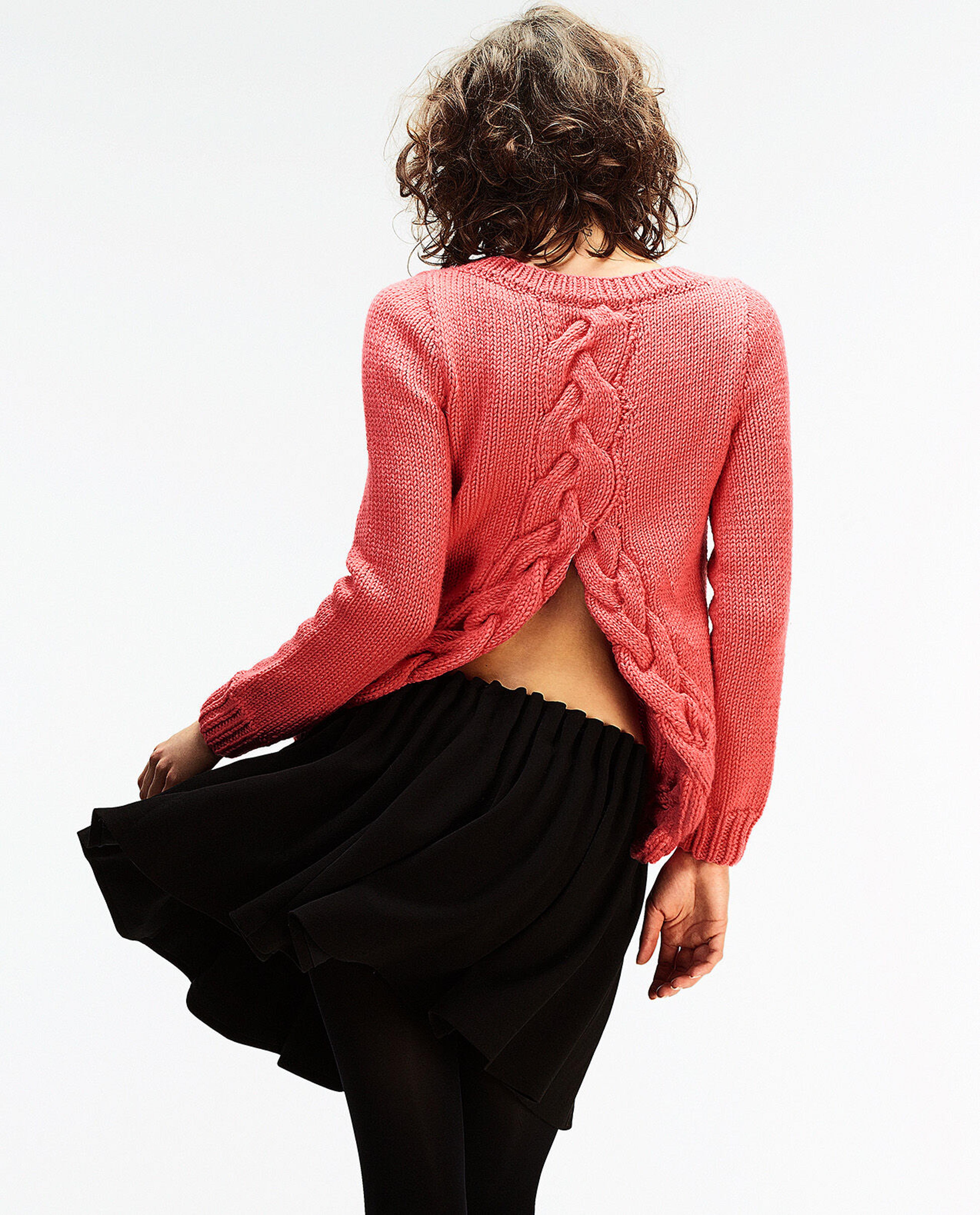 Modèle Pull  Femme Large Torsade