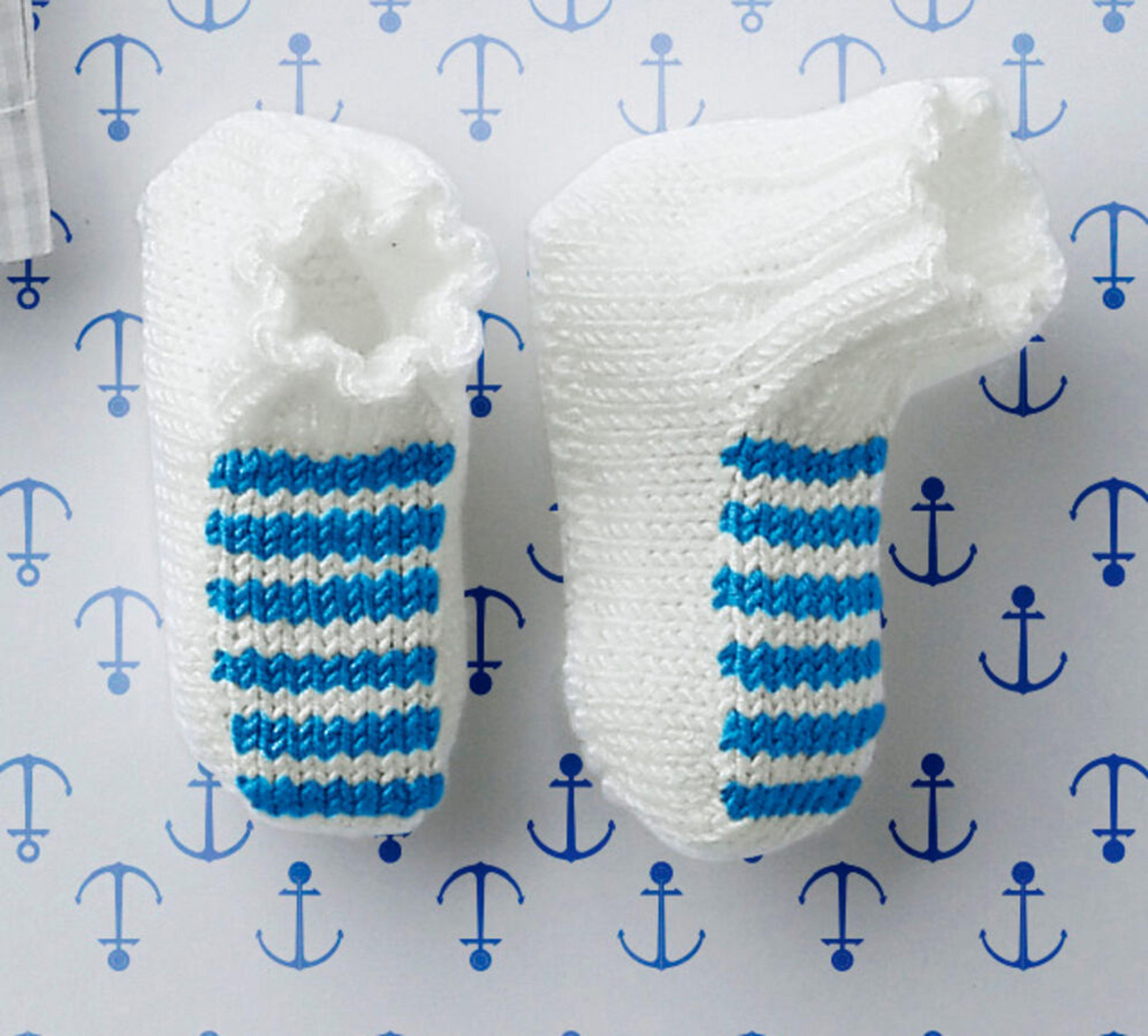 Striped Baby Booties Pattern P. Relaxation
