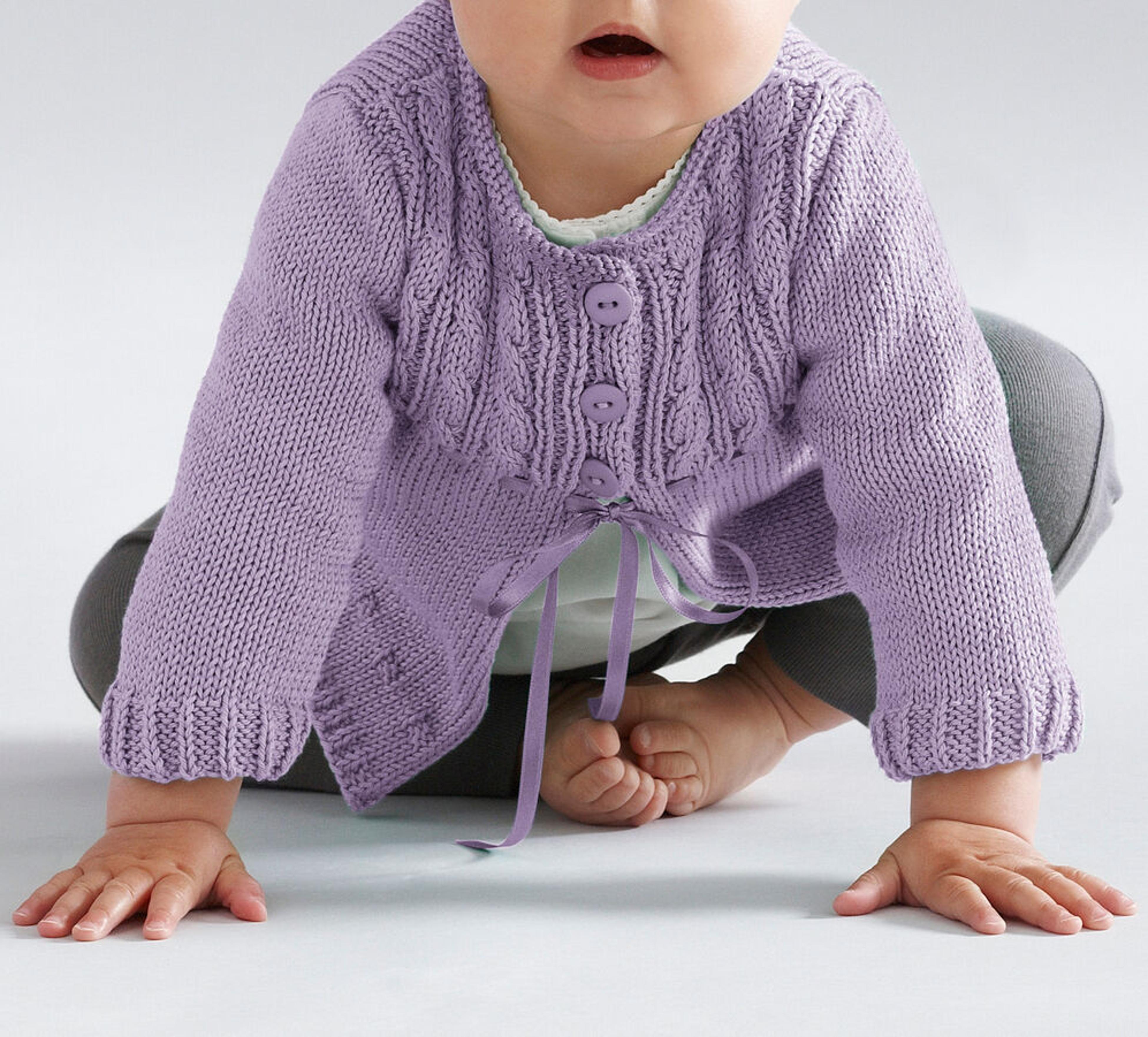Baby Cardigan Pattern P.coton 3 Cassis