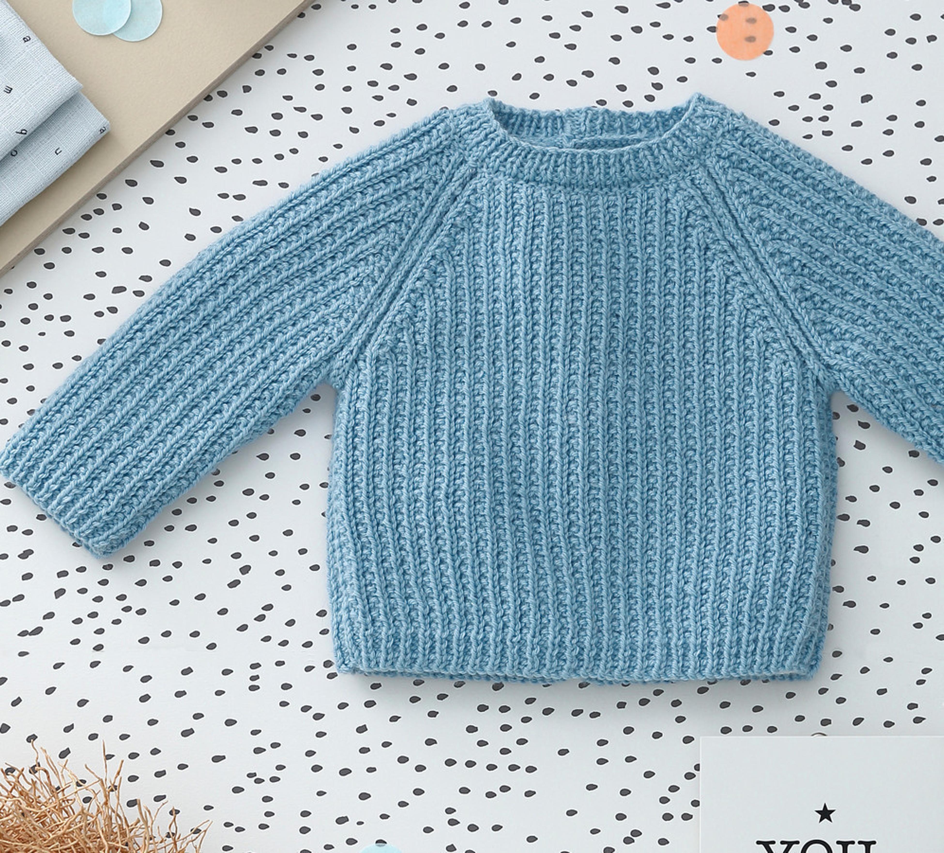 Blauw Lambswool Babyvest Model