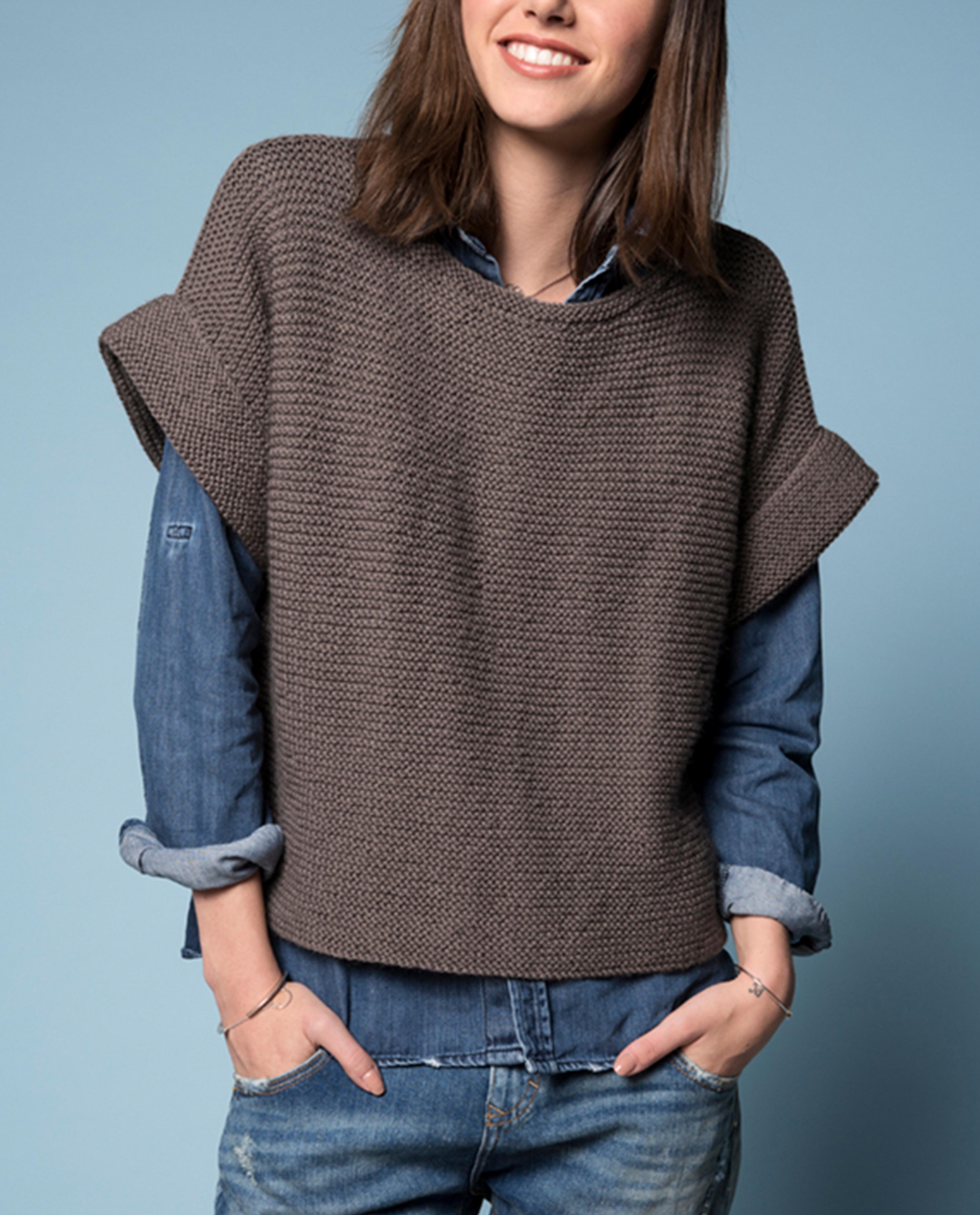 Women's brown sweater pattern Partner 3.5