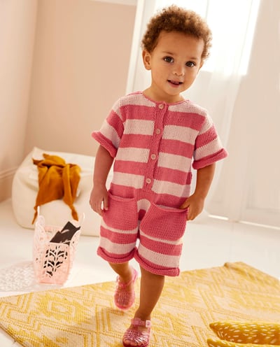 MODÈLE COMBISHORT FILLE EMILE PÉTUNIA • Phildar • Happywool