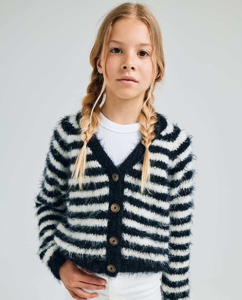Gilet Pull Fille JUSTICE - Taille 10 - Fausse Fourrure Crème/Marron - Occasion Très Bon État