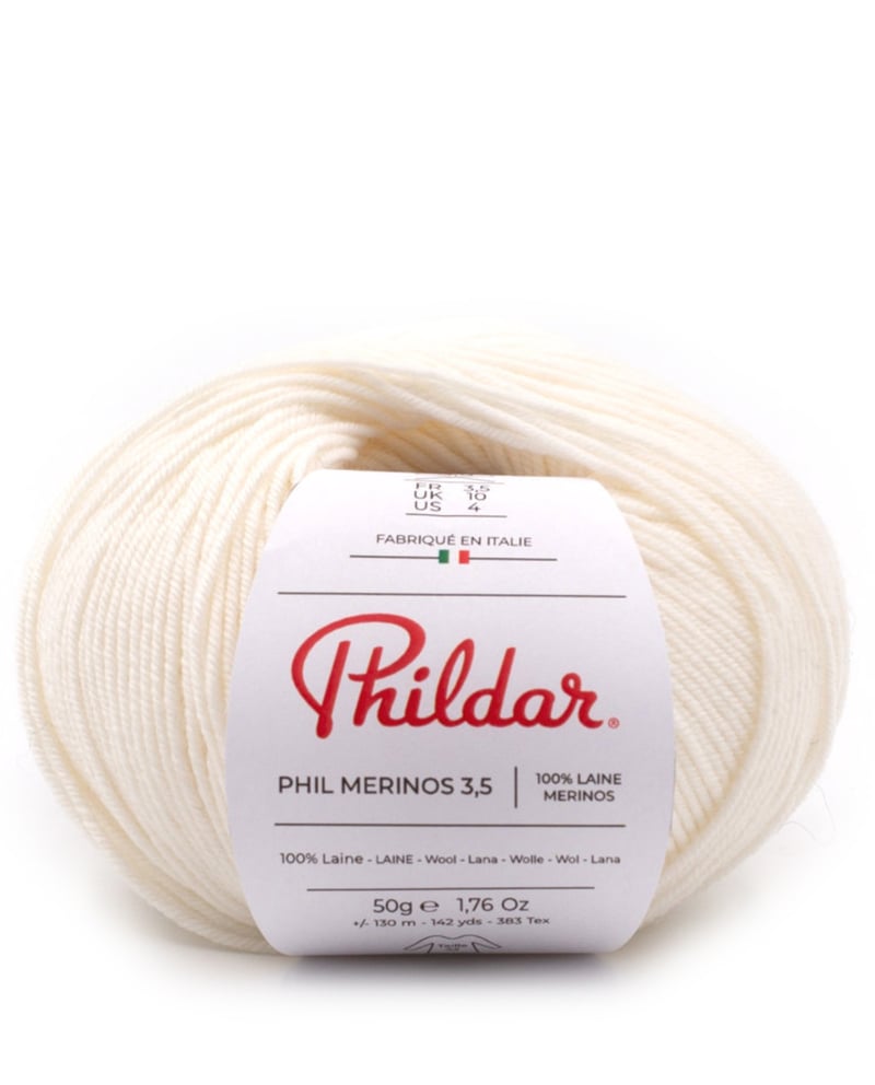 Bobine De Fil à Tricoter 100% Laine Mérinos Canberra - 300 Grammes, Couleur Blanc/crème/rose, Neuf